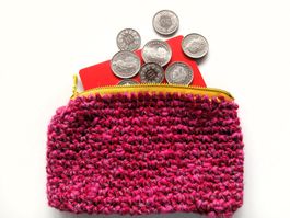 Mini Cotton Zip Coin Purse / MakeUp / XYZ Bag *neu