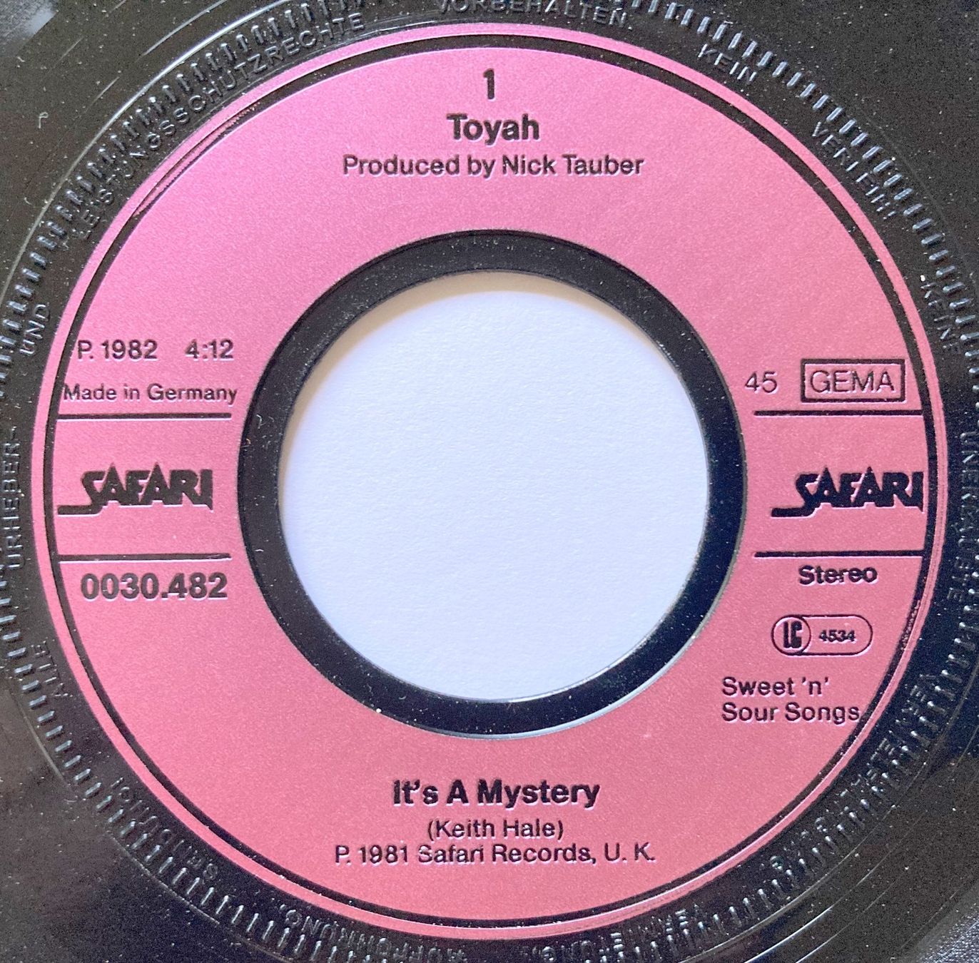 Schallplatten: TOYAH - IT'S A MYSTERY – Gebraucht aus Bottens von hotter-than-hell 2