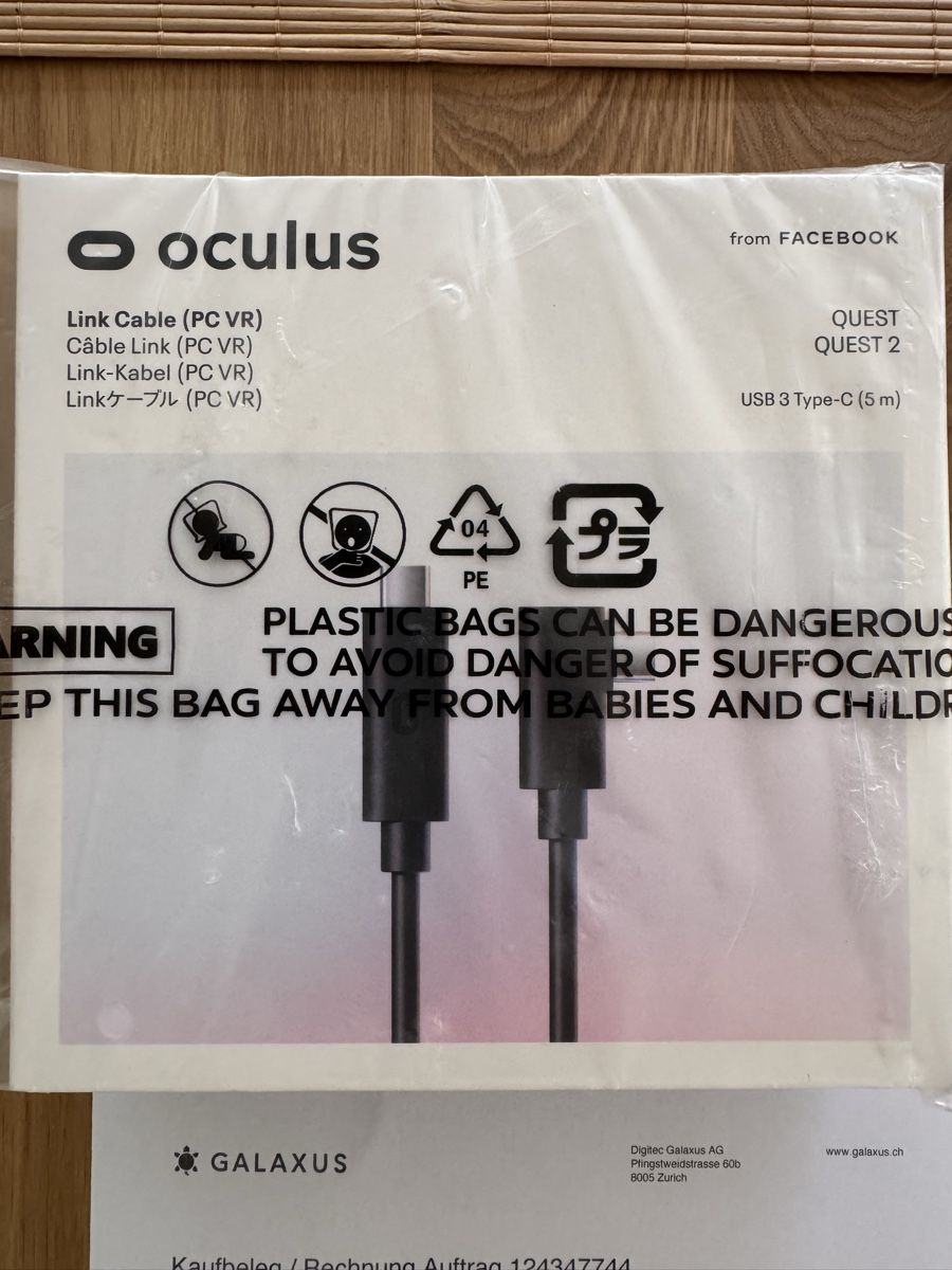 Kabel: Meta Quest 2 Link-Kabel – Gebraucht aus Obernau von den_vrp6