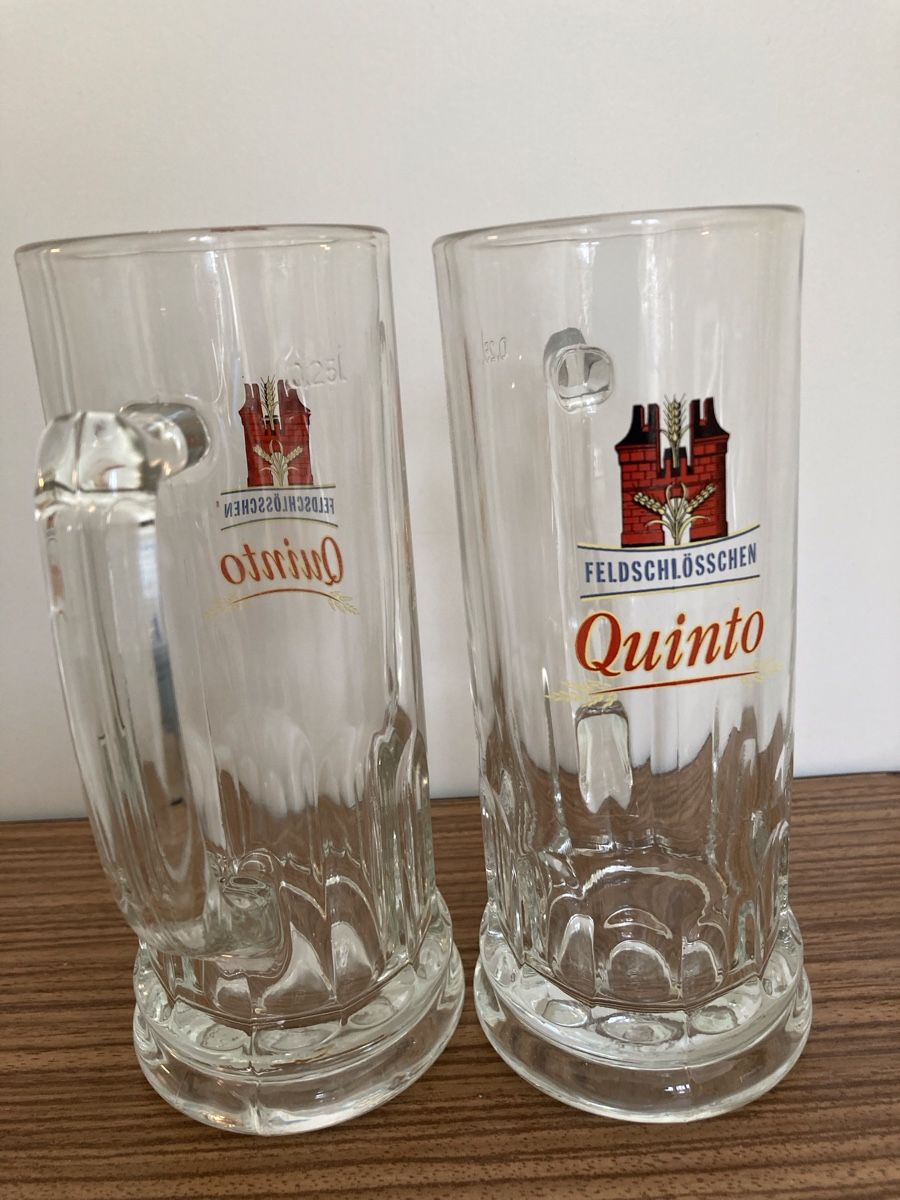 Feldschlösschen Gläser: 2 Feldschlösschen Quinto Bierkrüge 0.25l – Neu (gemäss Beschreibung) aus Schübelbach von Mo-99 2