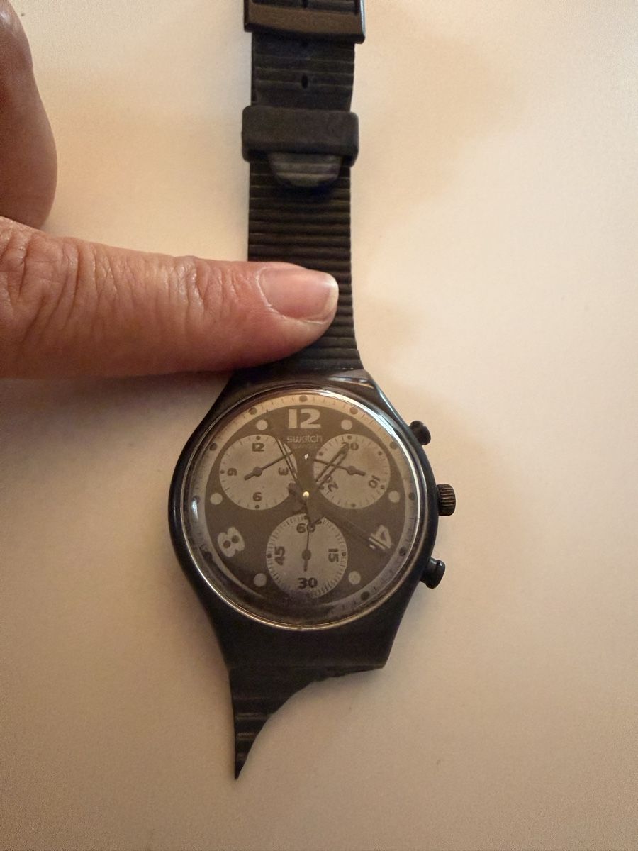 Swatch Orologi: Montre Swatch Chrono Moonshadow 1993 – Difettoso da Etagnières venduto da Sorciere