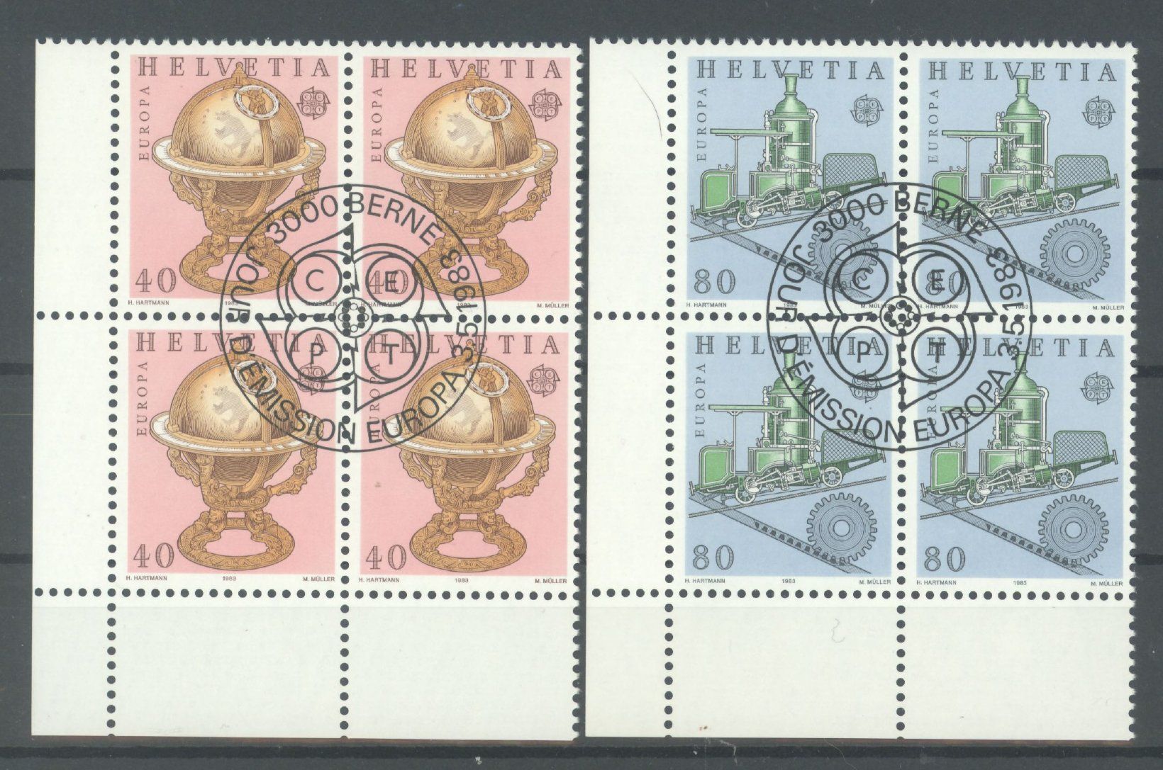 Tutti i francobolli: 1983, Europa, Viererblöcke, ET – Usato da Willisau venduto da Vollstempel