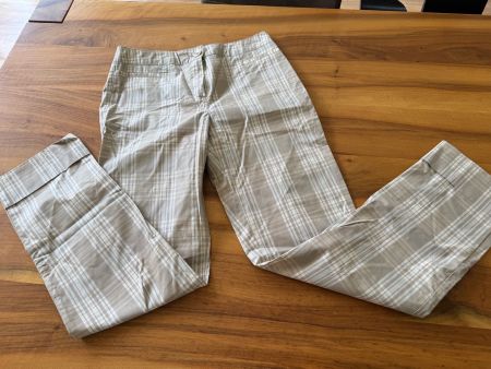 ROSNER tolle Damen Hose, beige kariert, Grösse 34 NWT