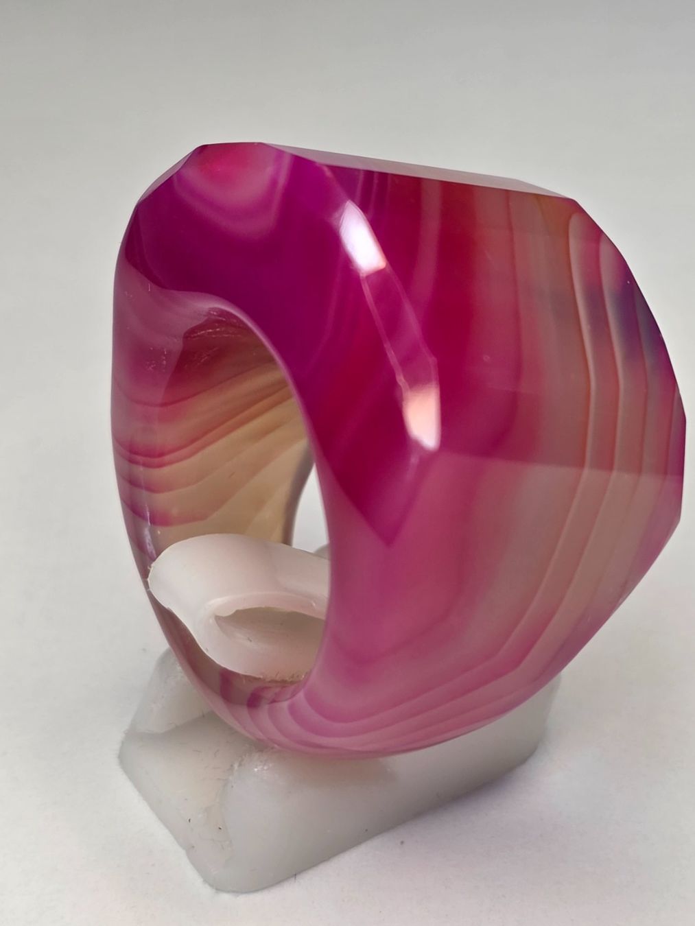 Anelli: Pink crystal Agate Fullstone Fingerring – Nuovo (secondo la descrizione) da Zürich venduto da benedikt12 7