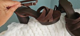 Sandalen Plateau Pull&Bear braun Grösse 37  2x getragen