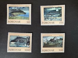 Färöer - 4x 1990 ** Mi Nr. 207-210 Färöische Kunst von Steff