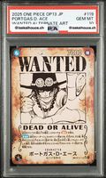 ONE PIECE PSA 10 - Portgas D. Ace Wanted Alt Art
