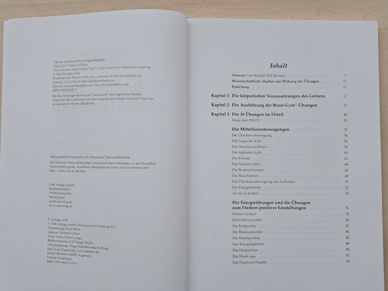Livres: Brain-Gym Das Handbuch – Neuf (Voir description) à Kägiswil par cor_6j65 2