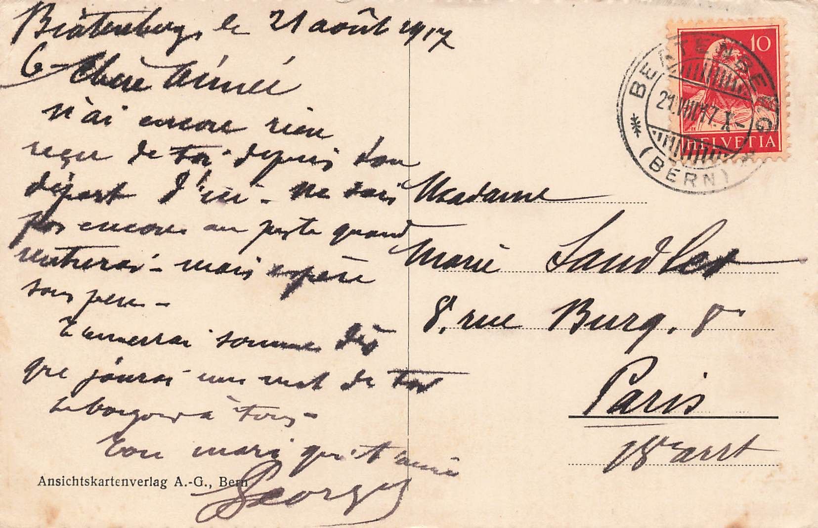 Cartoline postali: Beatenberg (BE) – Die Pfarrkirche – Usato da Biasca venduto da Blenio71 1