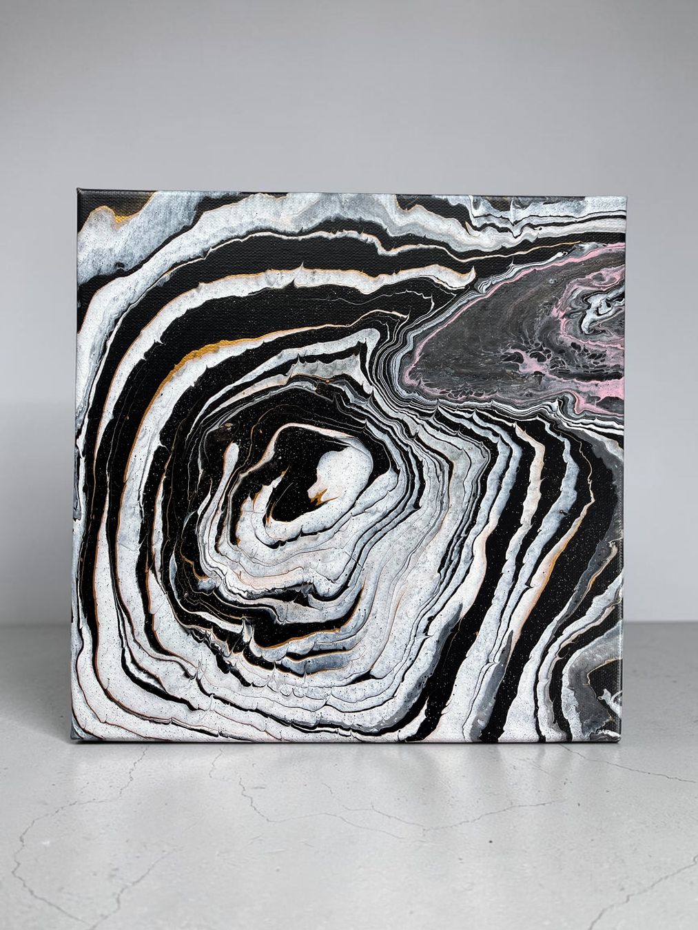 Dipinti: Abstraktes Acrylbild "Black Hole" 30x30cm – Nuovo (secondo la descrizione) da Hochdorf venduto da Jasminurschel