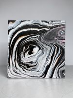 Abstraktes Acrylgemälde „Black Hole" 30x30cm