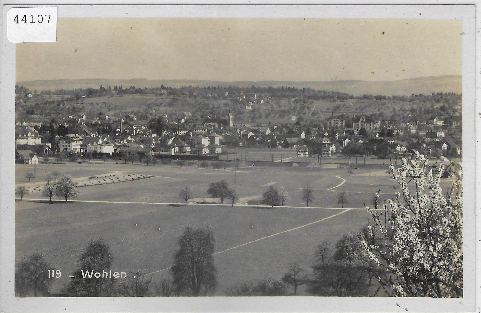 Cartoline postali: Wohlen AG - Generalansicht im Frühling – Usato da Ettingen venduto da Kartenplanet
