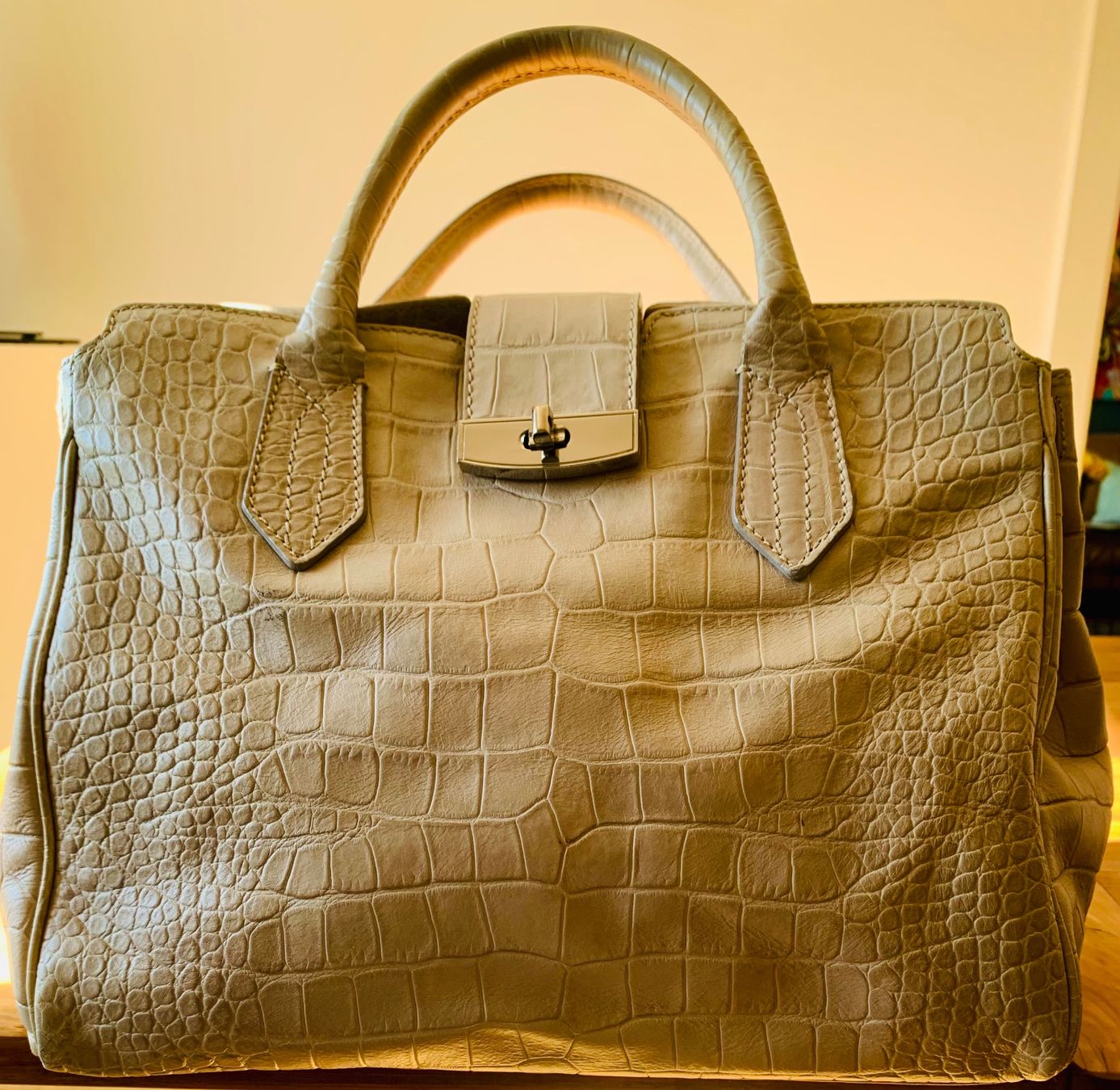 Navyboot Borse da donna: Navyboot Kurzgrifftasche in Alligator-Optik. Leder. – Usato da Zürich venduto da timaufdemmarkt 4