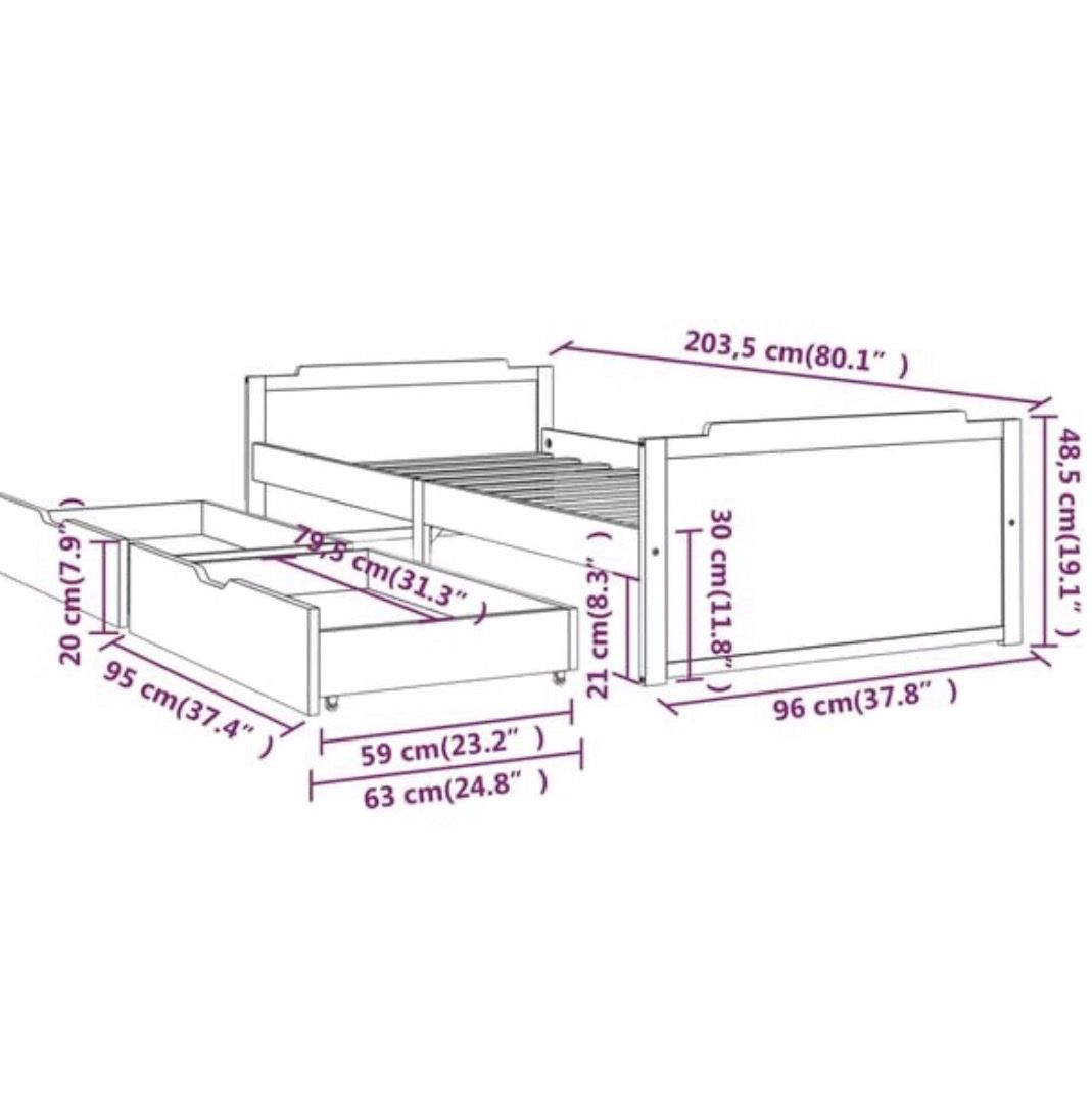 Letti: Bett 90x200 weiss – Nuovo (secondo la descrizione) da Biel/Bienne venduto da Trend90 5