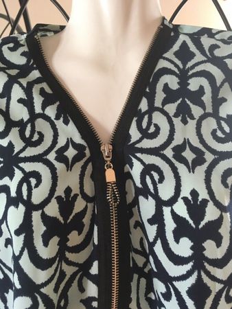Blouse tunique fluide bleu Ciel Et Marine T1 34/36 E7 Paris