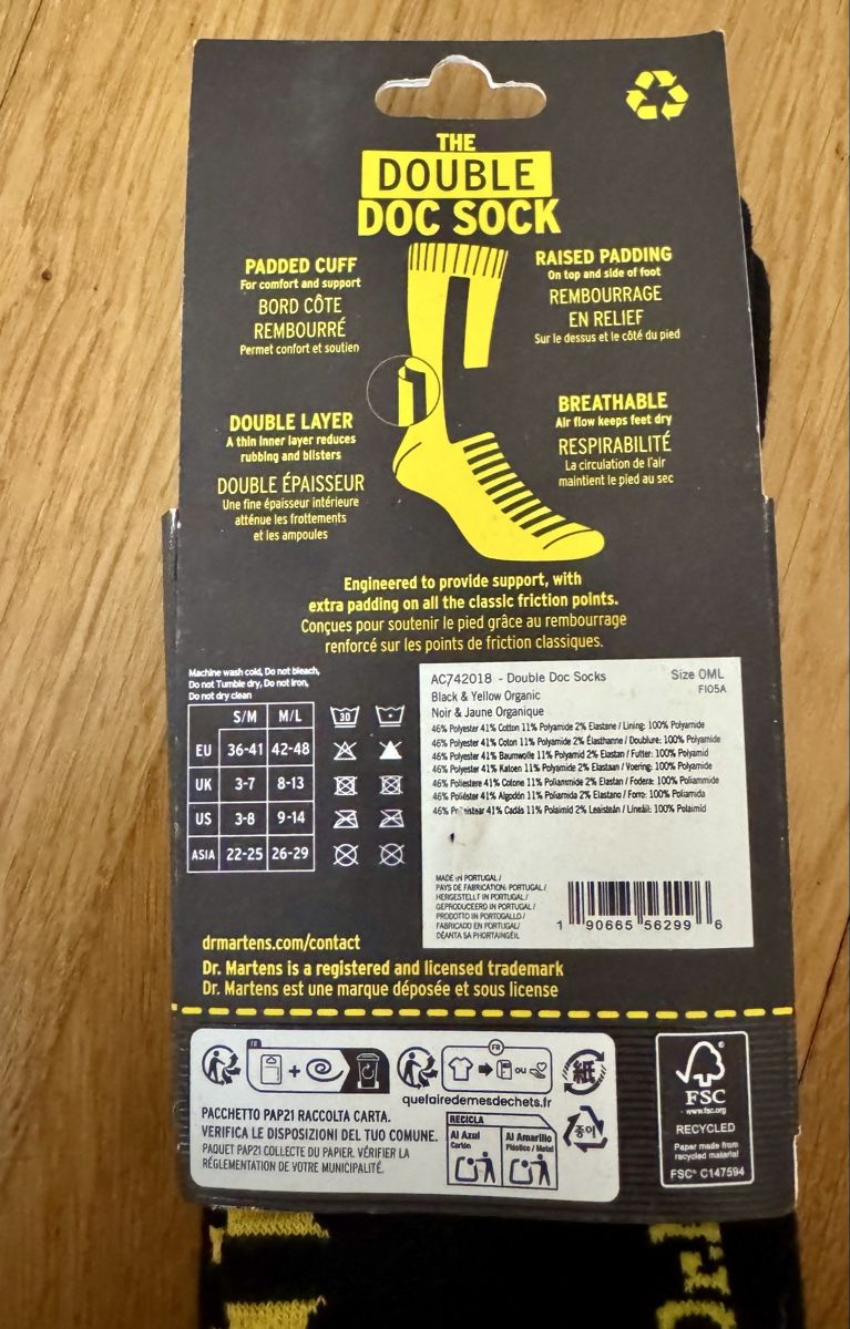 Calze: Dr. Martens Socken: The Double Doc Sock – Nuovo e nell'imballaggio originale da Basel venduto da superbusi 4