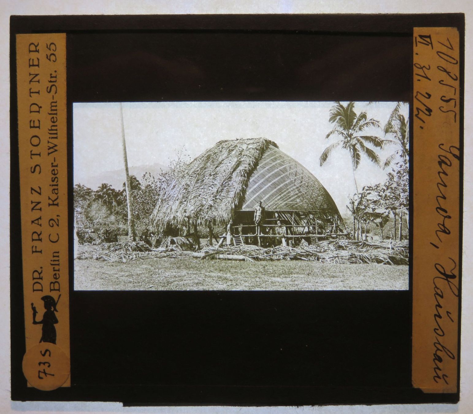 Foto & Immagini: Glasdia Samoa / Polynesien: Hausbau, um 1915 – Usato da Oberriet SG venduto da ganesh435