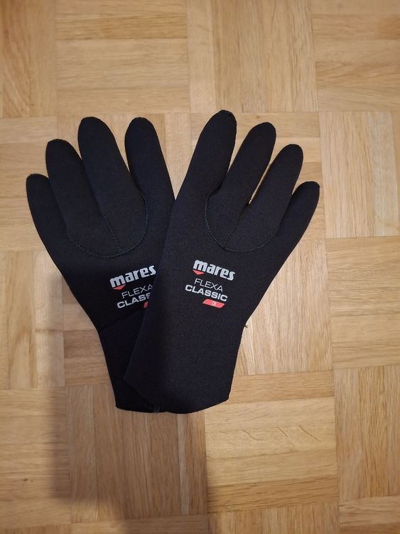 Gants De Plongée Mares FLEXA Classic 3 Mm – Taille M – Noir, Néoprène