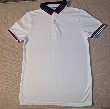 Elegantes C&A, weisses Poloshirt, Grösse 146, neuwertig!