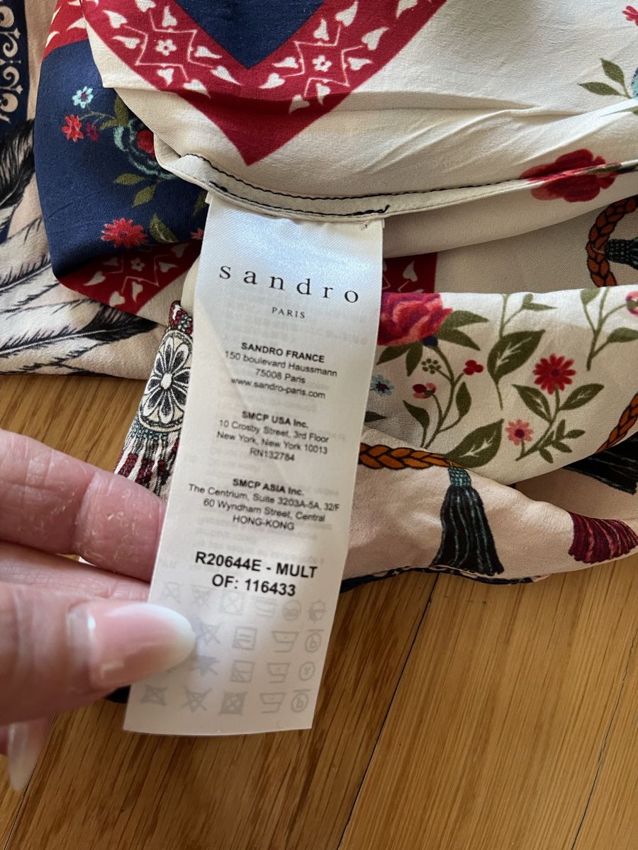 Sandro Vestiti: Sandro Paris Seidenkleid boho chic 36 – Usato da Rüschlikon venduto da leo_mwz2 7
