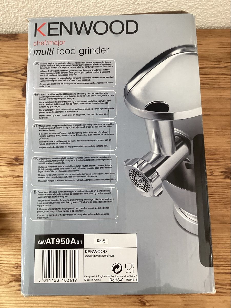 Kenwood Elettrodomestici da cucina: Kenwood Fleischwolf zu Chef/Major, nie gebraucht – Nuovo (secondo la descrizione) da Wassen UR venduto da SABDOM 1