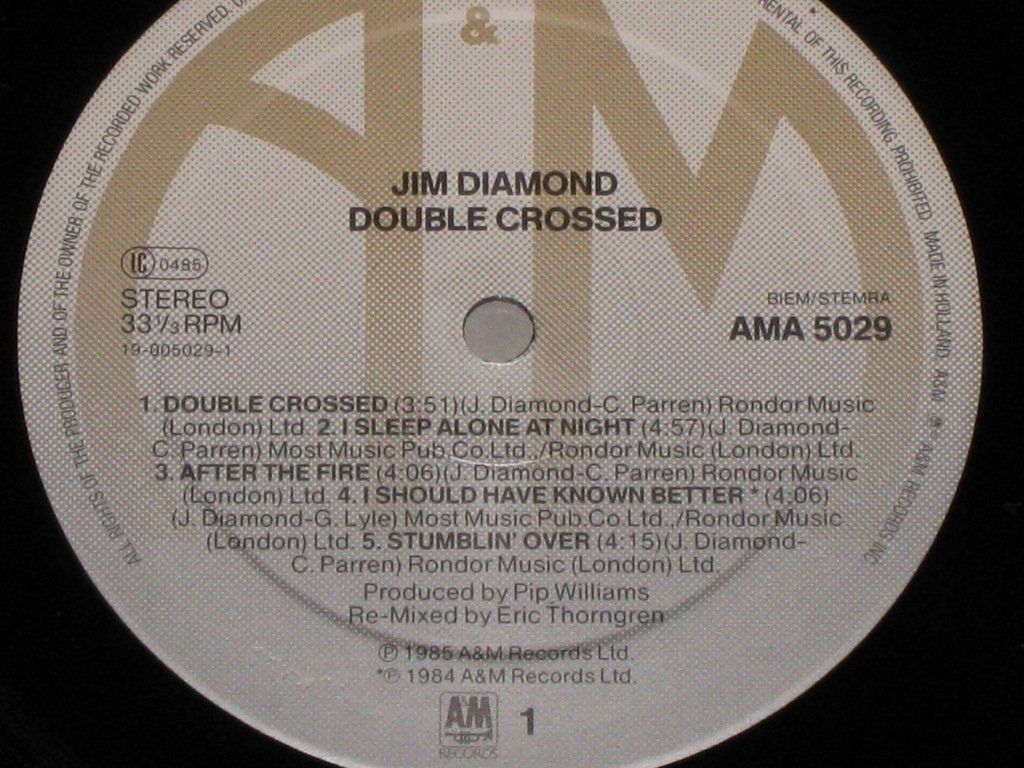 Vinyles: LP - JIM DIAMOND - DOUBLE CROSSED – D'occasion à Steckborn par Quo7 1