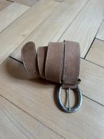 VESTINO - Leder Gürtel hellbraun 85