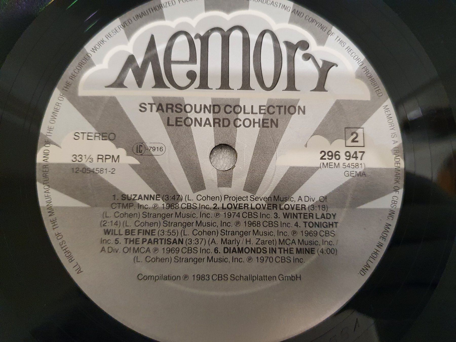 Schallplatten: Leonard Cohen – Starsound Collection – Gebraucht aus Uster von Vinyl-Leidenschaft 5