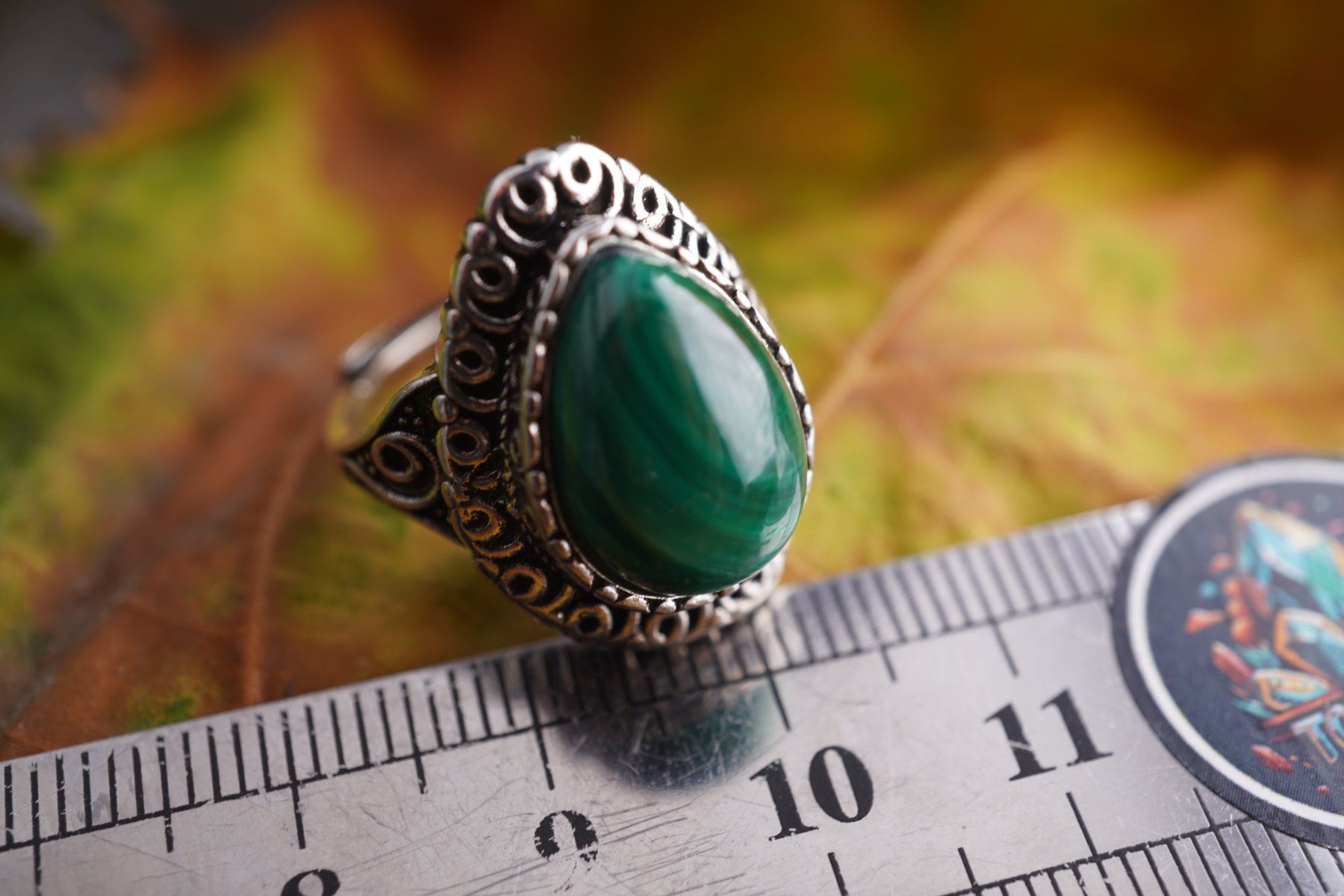 Minerali & Pietre curative: Malachit   ring Grösse  Variabel     (Räumung!) – Nuovo e nell'imballaggio originale da Eschenbach SG venduto da topstone 2