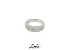 18K Weissgold - 750 Ring 6.4gr mit 12 Diamanten
