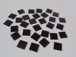 LEGO - 30 - SCHWARZE - PLÄTTLI - 4 X 4