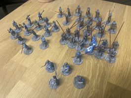 Miniaturen Ritter Heer mit Fahne bemalt