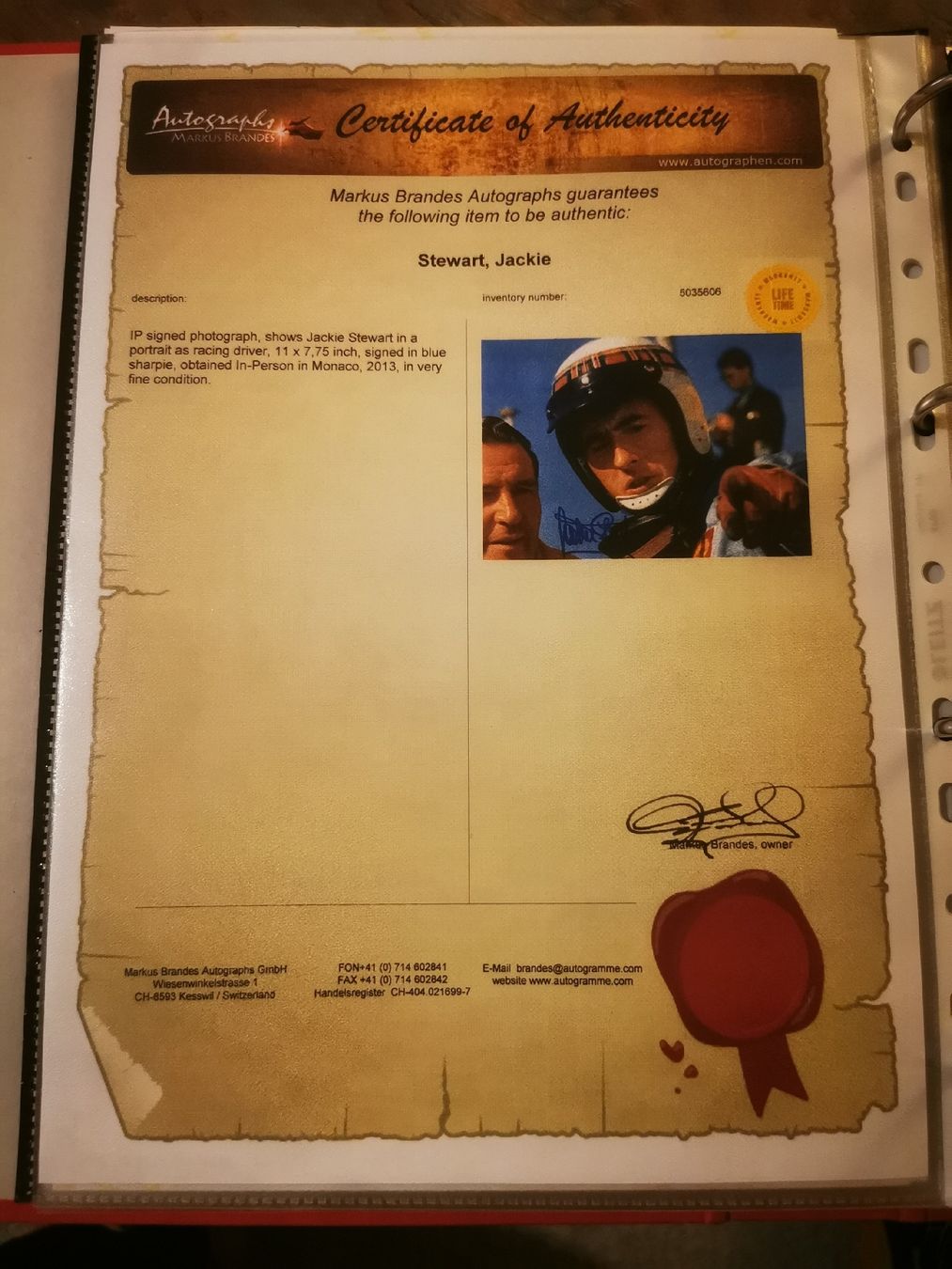 Autografi: Jackie Stewart - Original Autogramm - Formel 1 Legende – Nuovo (secondo la descrizione) da Bern venduto da jed_bwp9 1