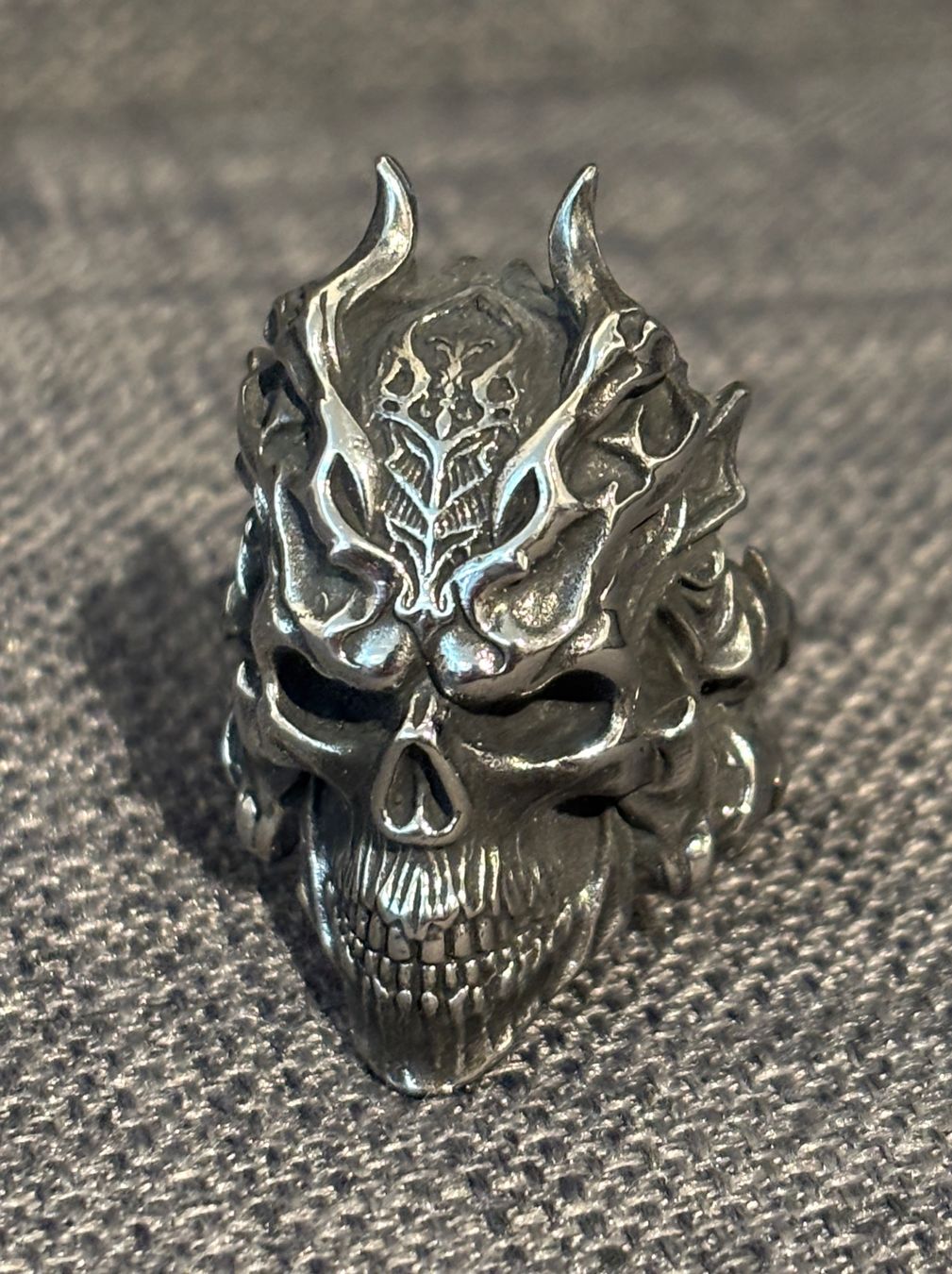 Anelli: Stahl Ring Skull Totenschädel US Grösse 10 – Nuovo (secondo la descrizione) da Egg b. Zürich venduto da superman1975 2