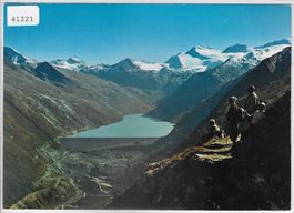 Blick von Plattjen, Saas-Tal - Mattmark Stausee - Monte Moro