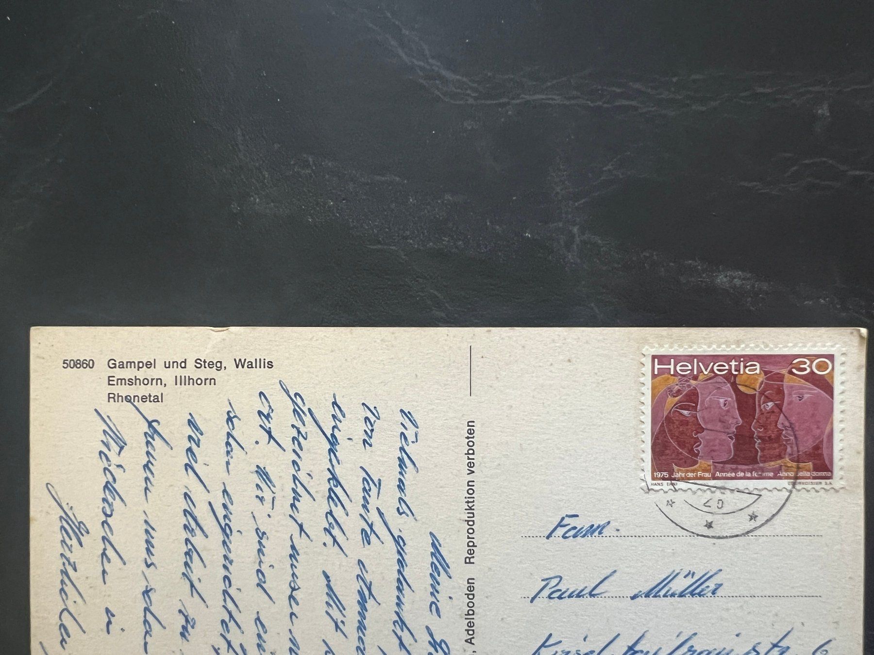 Cartoline postali: AK  1975 Gampel  (G3375) – Usato da Hinwil venduto da Sidi4 1
