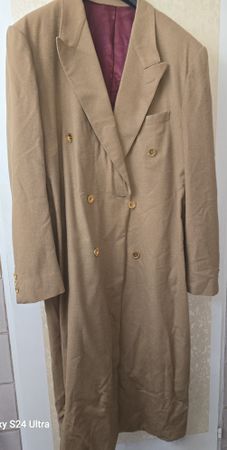 Edler Vintage Wollmantel, Camel