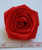 1 Big rose satin 5cm ROUGE