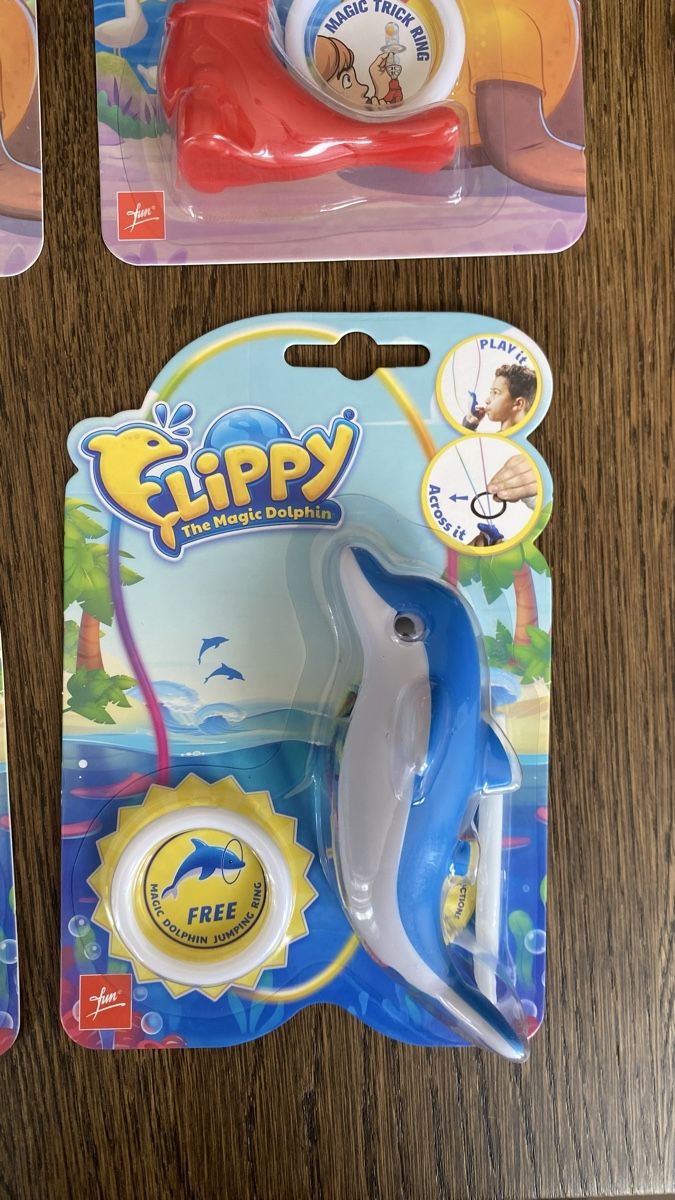 Giocattoli: 4 Geschicklichkeitsspiele Flippy & Sammy Delfin Robbe Neu – Nuovo e nell'imballaggio originale da Hochwald venduto da _biene_ 2