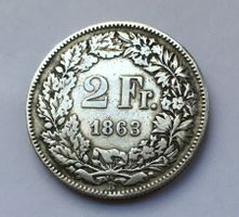 1863 2 Franken Silber *RAR*