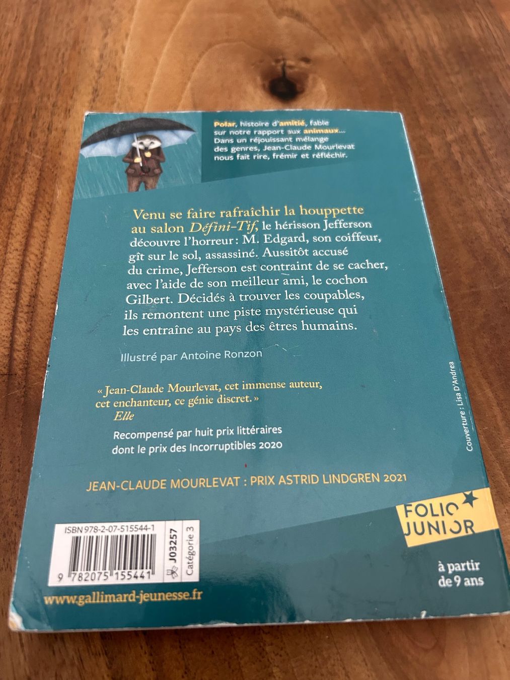 Livres: Buch "Jefferson" von Jean-Claude Mourlevat, Folio Junior – D'occasion à Schötz par chousan 1