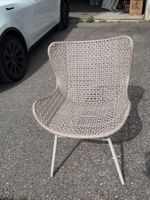 Outdoor Stuhl Rattan Optik Metallgestell