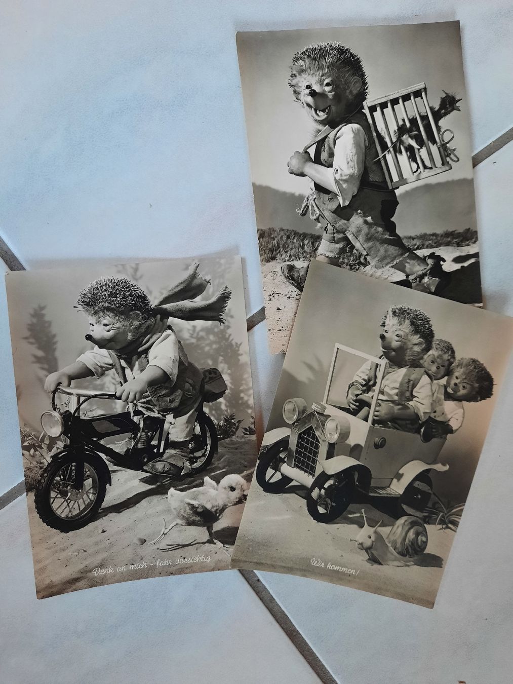 Giocattoli: MECKI  3 CARTES POSTALES, vers 1950 – Usato da Le Locle venduto da marylise01