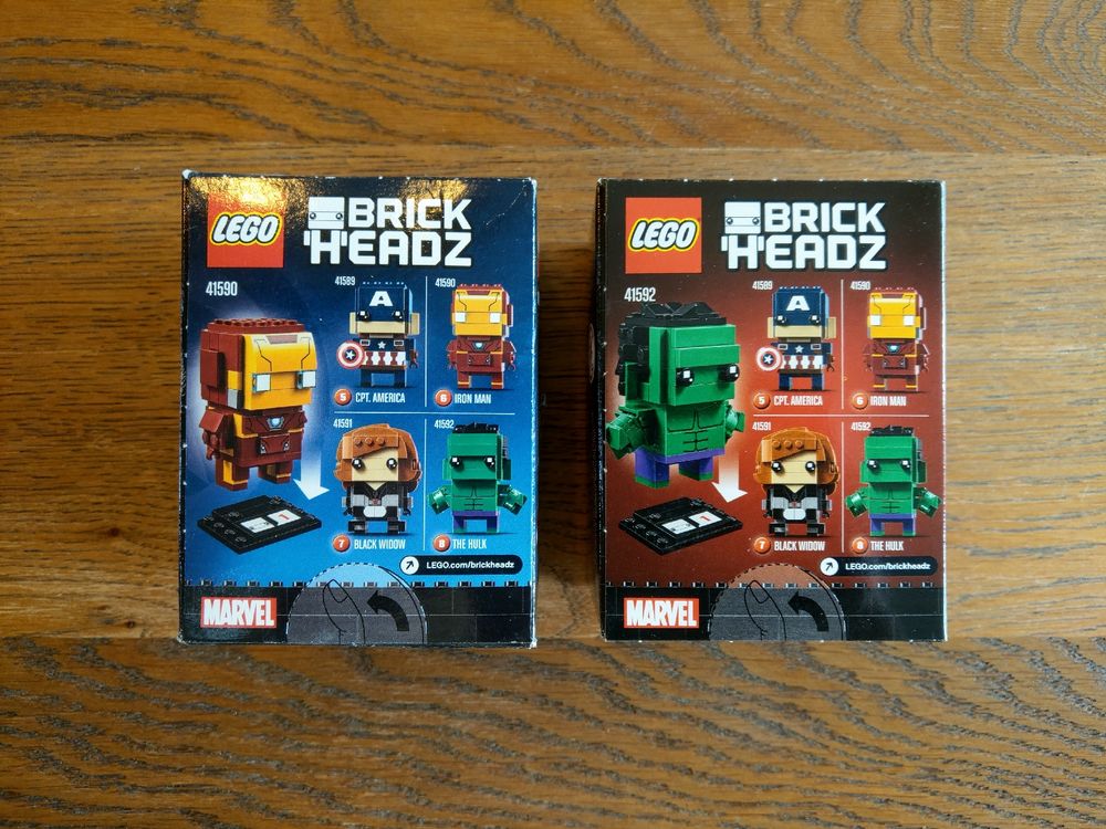 Lego Brickheadz Iron Man 41590 und Hulk 41592 Kaufen auf Ricardo