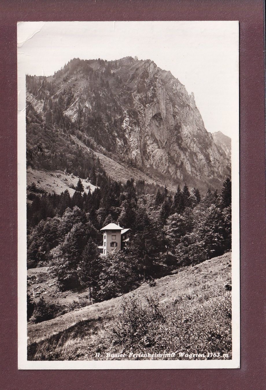 Cartoline postali: Niederurnen - Ferienheim MORGENHOLZ - 1943 // Eckbug // – Usato da Pully venduto da nicecards