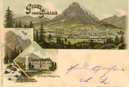 Glarus   GL    -   Glarnerhof & Volksgarten     um 1901