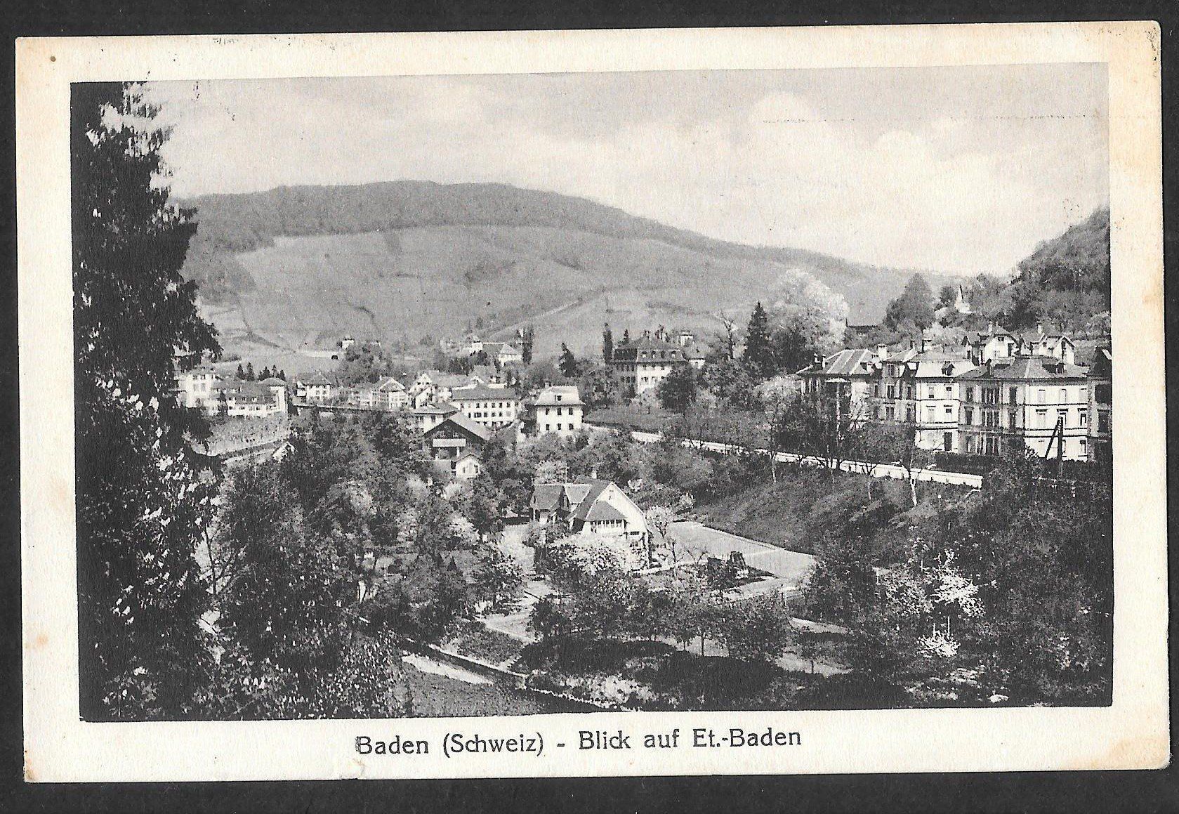 Cartoline postali: Baden Blick auf Ennetbaden – Usato da Olten venduto da clotaldi