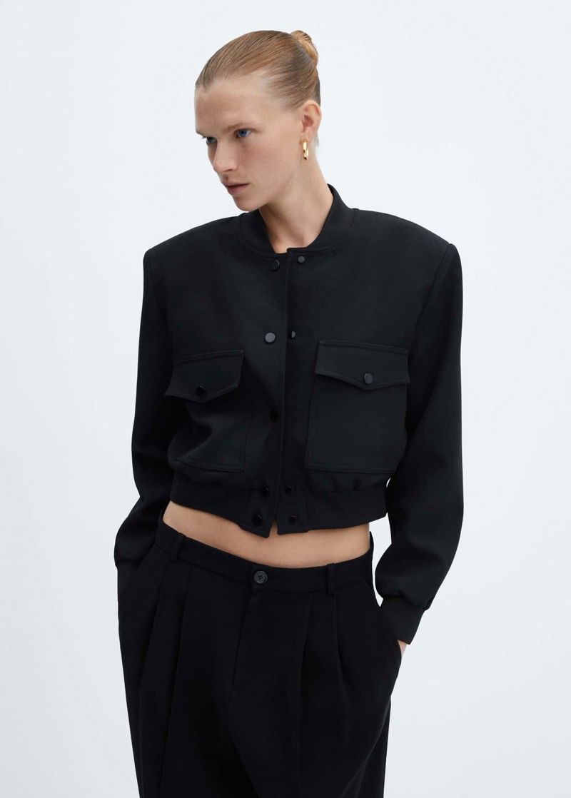 Mango Vestes: MANGO Bomberjacke mit Schulterpads – D'occasion à Zürich par fabienne1234 1