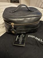 Chanel Vanity Necessaire Leder, schwarz