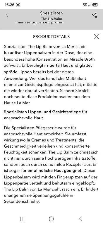 La Mer Cura del viso: Lippenbalsam von LA MER – Nuovo e nell'imballaggio originale da Uerkheim venduto da Pod23 4